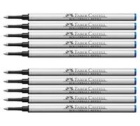 Faber-Castell 148712 - Cartucce di ricambio per penna roller Basic (confezione da 10, blu)