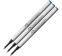 Faber-Castell 148712 - Ricarica per penna roller Basic (confezione da 3, blu)