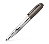 Faber-Castell 149606 - Penna Twist biros N'ice, grigio metallizzato, refill XB, colore scrittura nero