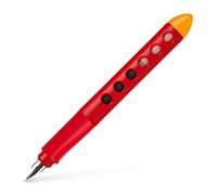 FABER-CASTELL 149862 - Stilografica scolastica Scribolino, per mancini, rosso, 1 pezzo