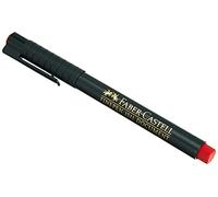 Faber-Castell 151121 Penna con punta a fibra, 0,4 mm, Rosso
