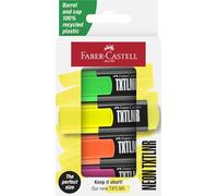 Faber-Castell 154204 - Confezione di 4 Marcatori Fluorescenti TXTLNR - Neon