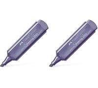 Faber-Castell 154678 - Evidenziatore TL 46, viola metallizzato, 1 pezzo (Confezione da 2)