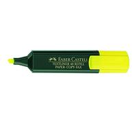 Faber-Castell 154807 - Evidenziatore 48 giallo, ricaricabile, Textliner Superfluorescente, 10 pz.