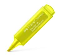 Faber-Castell - Evidenziatore Texliner 48 ricaricabile, punta a scalpello, 1-5 mm, colore fusto: verde scuro, colore inchiostro: giallo (10 pezzi), riceverete 1 confezione da 10 pezzi
