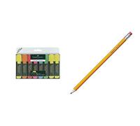 Faber Castell 154862 Evidenziatore Textliner, (Pacco da 8) & Amazon Basics Matit