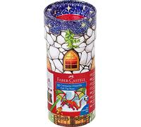 Faber-Castell 155518 - Pennarello Connector, scatola di metallo da 18 pezzi "Schloss"