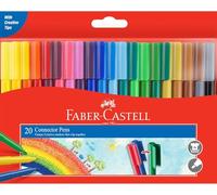 Faber-Castell 155520 - 20 pennarelli colorati con punta in feltro, 7 Pezzi