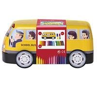 Faber-Castell 155532 - Penne con punta in feltro Connector, scatola in metallo da 33 pezzi Bus