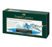 Faber-Castell 160305 Marker acquerellabili Albrecht Dürer, confezione da 5