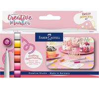 Faber-Castell 160602 - Set di pennarelli Goldfaber Creative, 6 pennarelli, pennarelli impermeabili, spessore tratto 1,5 mm, set Sweet Moments