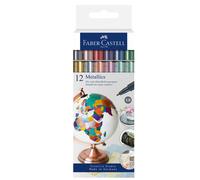 FABER-CASTELL - 160713 - Marcatori - colori assoriti metallics - Faber-Castell - conf. 12 pezzi - 98448 - Conf. da 1 Pz. - 160713