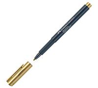 Faber-Castell Metallics 160750 - Pennarello con punta in fibra, spessore del tratto 1,5 mm, adatto per molte superfici, con effetto metallizzato Heart of Gold