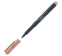 Faber-Castell 160752 Metallics - Pennarello impermeabile con punta in fibra, tratto da 1,5 mm, adatto a molte superfici, con effetto metallico Copper Cobana in bronzo