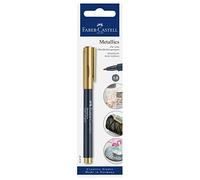 FABER-CASTELL 160797 - Pennarello Metallics con punta in fibra, spessore tratto 1,5 mm, adatto a molte superfici, con effetto metallico Heart of Gold