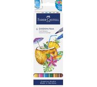 Faber-Castell 164509 - Set pennarelli Goldfaber Aqua Dual, 6 pennarelli con punta fine e punta a pennello, set Coconut Cocktail