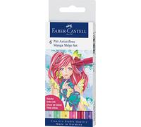 Faber-Castell Manga Shônen Set Penna, 6x B, Soggetti Femminili