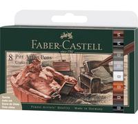 Faber-Castell 167172 - Penna Pitt per artisti, classica, B/M, confezione da 8 pezzi