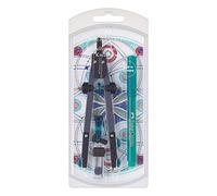 Faber-Castell 174030 - Compasso di set, con bracci pieghevoli a snodo, turchese