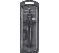 FABER-CASTELL 174530 - Compasso a regolazione rapida Stream, Blackstone, set di