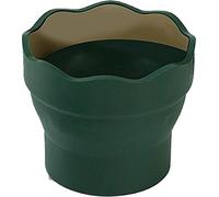 Faber-Castell 181510 - acqua bicchiere clic & Go, pieghevoli, Blu, Wasserbecher, dunkelgrün, 1