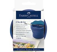 Faber-Castell 181540 Creative Studio - Bicchiere per acqua Clic & Go, colore: Blu