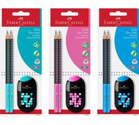 Faber-Castell 183587 Grip 2001 Two Tone Pencil with 2 Pencils and 1 Two Tone Dou