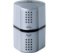 Faber-Castell 183800 - Temperino Grip 2001, 3in1, temperino con contenitore per matite e pastelli