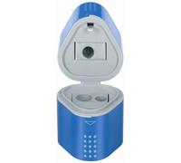 Faber-Castell 183801 - Temperino triplo Colour GRIP, rosso e blu assortiti, nessuna selezione di colori possibile