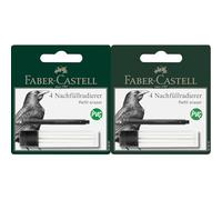 Faber-Castell 185697 Set di 8 Ricambi Gomma di Precisione, Ricambio Con Punta Metallica a Forma di Penna, Cancellatura Pulita E Precisa, Per Professionisti E Artisti, Architetti, Designer, Disegnatori