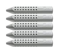 FABER-CASTELL 187100 - Gomma triangolare Grip 2001, 5 pezzi, colore: Grigio