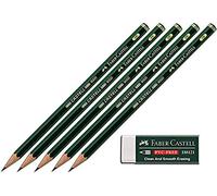 Faber-Castell 188121 - Gomma 7081 N senza PVC, in plastica (matite 2B + gomma, colore: Bianco