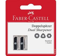 Faber-Castell 189099 - Temperino a doppia punta in metallo 50-34, 1 pezzo