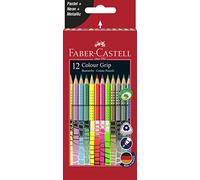 Faber-Castell 201569 Grip Colour Pencil (Pack of 12) 12 Count (Pack of 1) Pack o