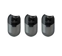 Faber-Castell 205005 - Temperamatite doppio 183500, colore cassa: nero/trasparente, confezione da 3