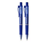 Faber-Castell 205013 - Penna a sfera Poly Ball View blu ammiraglio, 2 pezzi, con refill XB sostituibile, a prova di documento