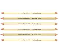 Faber-Castell 205021 - Matite per cancellare Perfection 7057, double face, morbide e dure, 6 pezzi