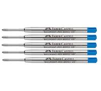 FABER-CASTELL 205041 - Refill per penna a sfera XB blu, 5 pezzi, a prova di documento, refill di grande capacità