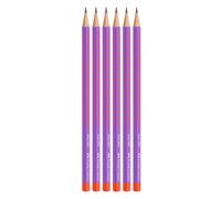 Faber-Castell 205297 - Set di matite Grip 2001, durezza B, 6 matite Punchy Melon, forma triangolare ergonomica con zona di presa