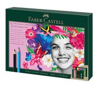 Faber-Castell 210053 - Set da disegno 40 pezzi con matite colorate Polychromos e matite Pitt Graphite Matt, incl. temperino e gomma