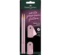 Faber Castell Confezione 2 Matite 1 Gomma 1 Temperino Rose Grey 218480-Faber