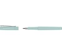 Faber-Castell 241010 Penna Stilografica Poly Pen, Fusto Blu Caraibico, Pennino Largo, Progettata in Plastica Riciclata Con Impugnatura Ergonomica, Scrittura Fluida E Calligrafia, Ideale Per Studenti