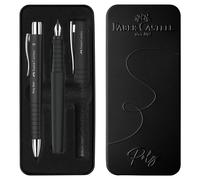 FABER-CASTELL - 241050 - Set stilo B Poly Pen + sfera Poly Ball - punta 0,7 mm - fusto nero - Faber-Castell - 103383 - Conf. da 1 Pz. - 241050