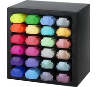 FABER-CASTELL Evidenziatore Textliner 46, punta a scalpello, tratto 1,0-3,0-5,0 mm, colori assortiti, Faber Castell, deskset 24 pezzi - 254602