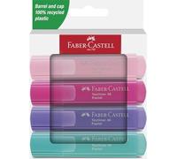 Faber-Castell 254654 - Confezione di 4 evidenziatori Textliner 1546 - Tonalità pastello