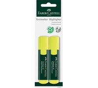 Faber-Castell 254890 - Blister 2 Textliner 48 - Giallo
