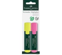 Faber-Castell 254892- Blister 2 Textliner 48 - Giallo/Rosa