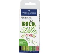 FABER CASTELL - PENNARELLI INCHIOSTRO PIGMENTATO CHINA - HAND LETTERING GREEN
