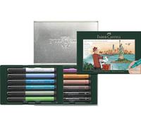 Faber-Castell 267135 - Set regalo New York, 12 penne a inchiostro Pitt Artist Pen, spessori FM, S, B