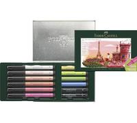 Faber-Castell 267136 - Set regalo Paris, 12 penne a inchiostro Pitt Artist Pen, spessori FM, S, B